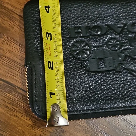 Coach Embossed Black Wristlet - Picture 4 of 4